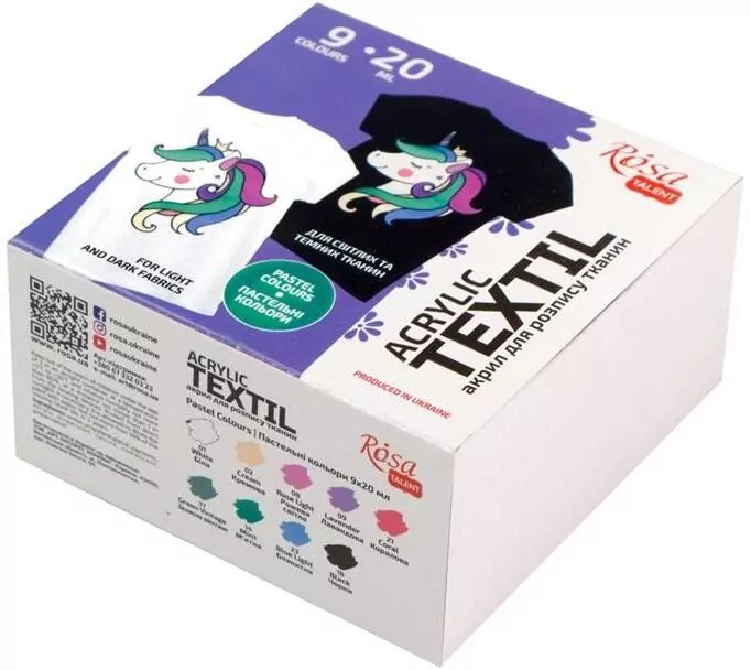 Farby do tkanin Unicorn 20ml 9 kolorów - tantis.pl