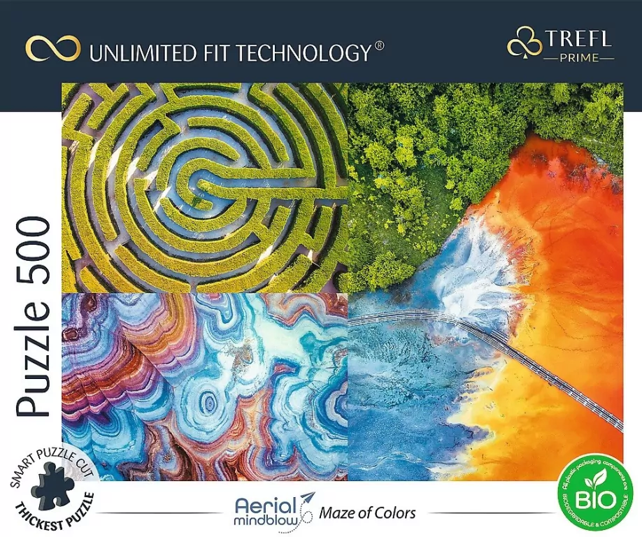 Puzzle 500. Aerial Mindblow: Maze of Colors TREFL - tantis.pl