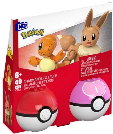 Mega Pokemon Charmander i Evee Poke Balle - tantis.pl