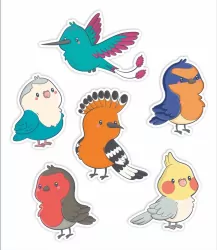 Dekoracje okienne dwustrone - Ptaszki 02