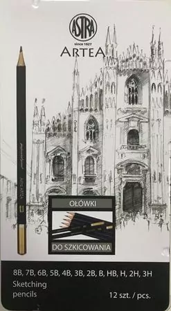 Zestaw ołówków do szkicowania Artea. ASTRA - tantis.pl