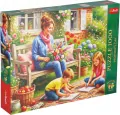 Puzzle 1000 Mother's Day: Rodzina w ogrodzie TREFL - tantis.pl