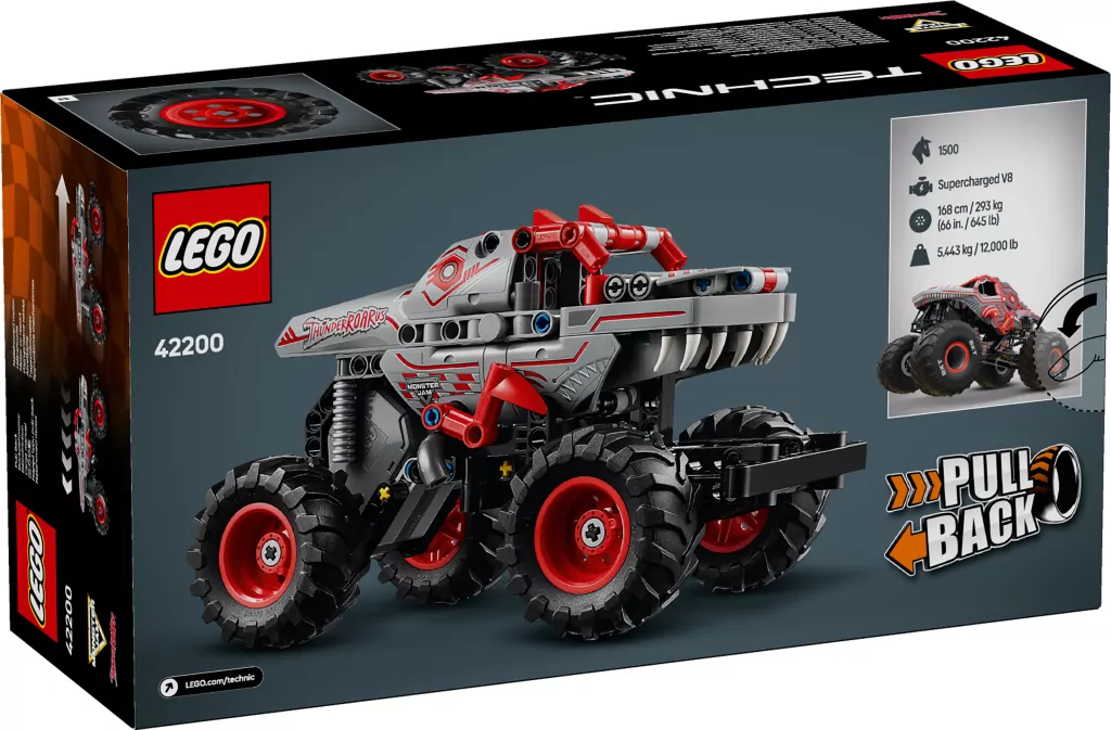 LEGO® Monster Jam™ ThunderROARus™ z napędem typu pull-back 42200 - tantis.pl