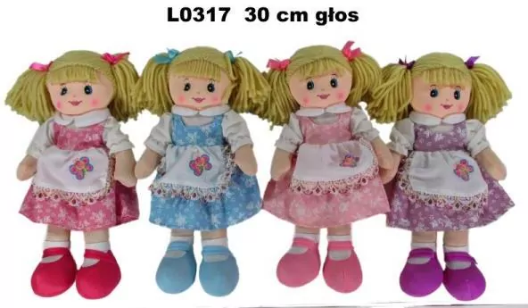 Lalka pluszowa z głosem 30cm L0317 1szt.mix - tantis.pl