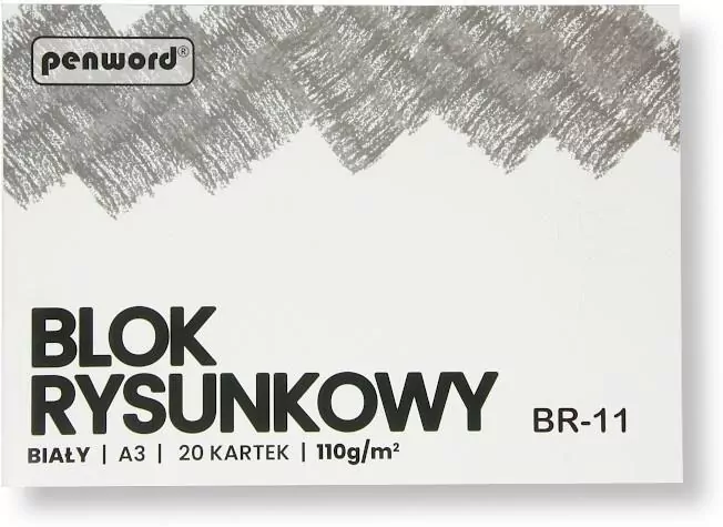 Blok rysunkowy A3 biały 110g 20 kartek - tantis.pl