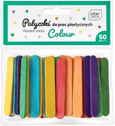 Patyczki do prac plastycznych kolorowe, 65mm