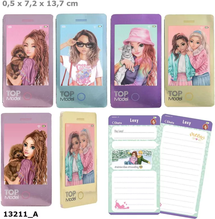 Notesik telefon 3D Top Model 1szt.mix 13211A - tantis.pl