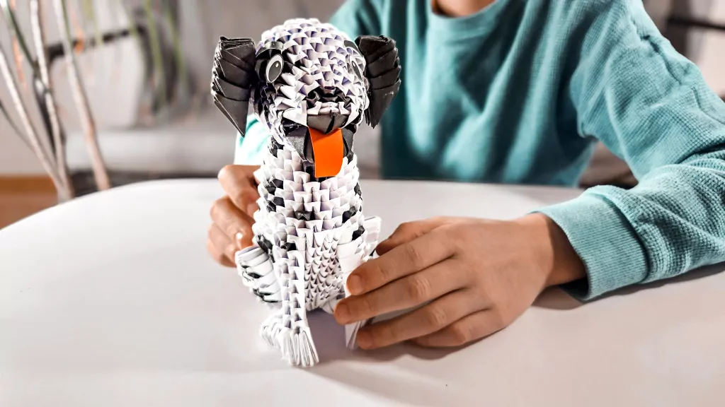 Origami 3D dalmatyńczyk/dalmatian - tantis.pl