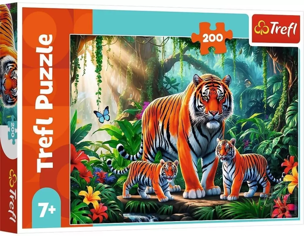 Puzzle 200 Tygrysie zwyczaje TREFL - tantis.pl