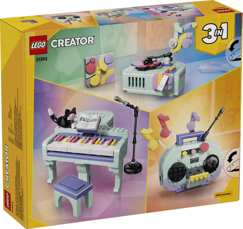 LEGO® Dekoracyjny fortepian z kotem 31392 - tantis.pl
