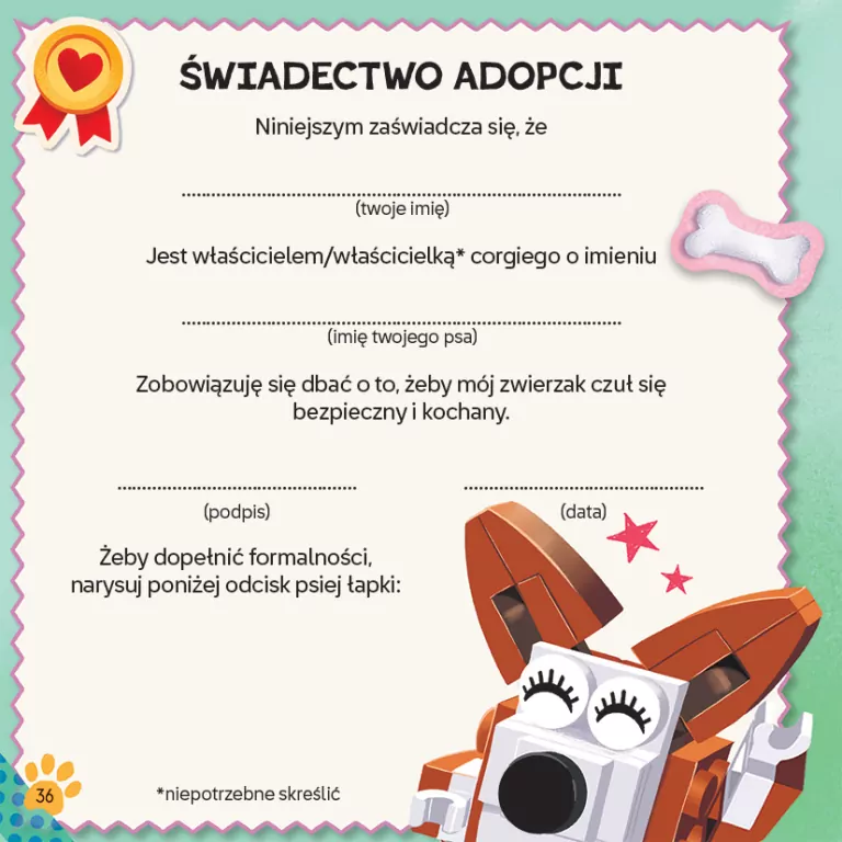 Lego Master Brand. Zwierzaki Słodziaki. Corgi - tantis.pl