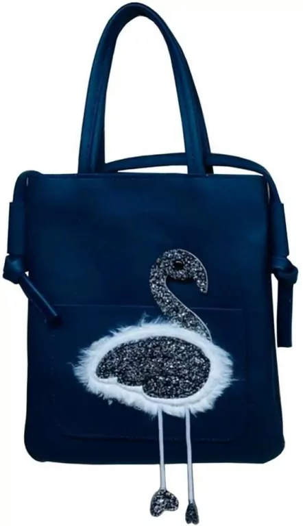 Torba mała. Flaming. Czarna - tantis.pl