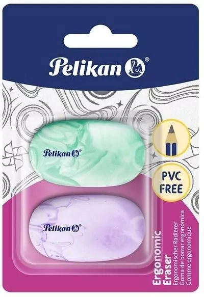 Gumka do ścierania Ergonomic 2szt PELIKAN - tantis.pl