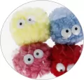 Ozdoba dekoracyjna pompon z oczami 5cm, mix - tantis.pl
