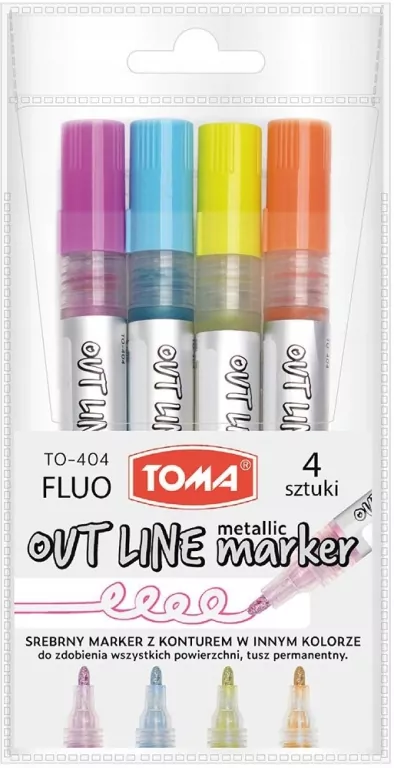 Marker konturowy fluo 4 kolory - tantis.pl