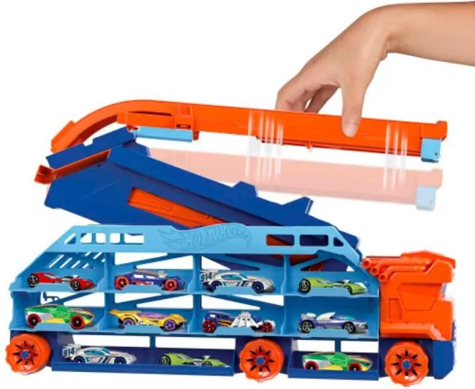 Hot Wheels Transporter Zjazd 2w1 - tantis.pl