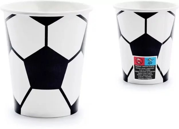 Kubeczki Piłka 260 ml 6szt - tantis.pl