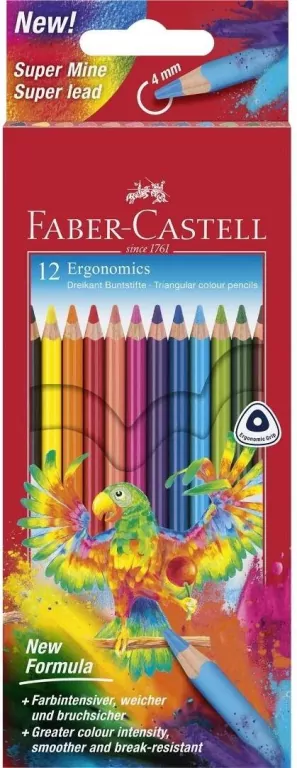 Kredki Trójkątne Ergonomics 4mm 12 kolorów - tantis.pl