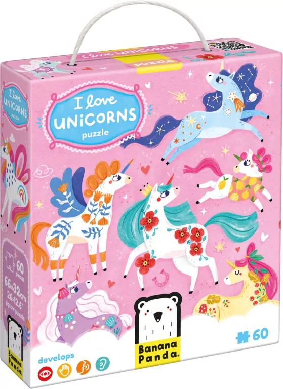 I Love Unicorns. Puzzle 4+ - tantis.pl