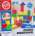Drewniane kolorowe klocki 50el - tantis.pl