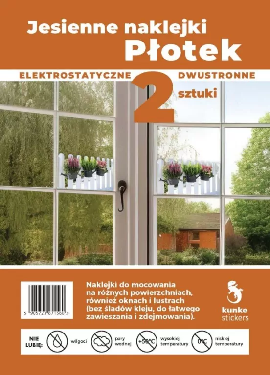 Naklejki jesienne Płotek 2szt - tantis.pl