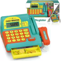 Kasa fiskalna z akcesoriami do zabawy w sklep