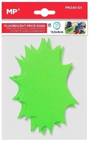 Etykiety cenowe fluorescencyjne zielone 135x90mm - tantis.pl