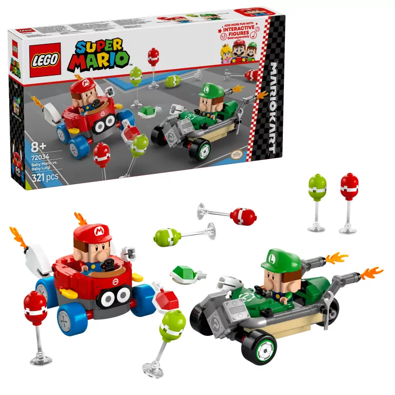 LEGO® Super Mario. Mario Kart™ – Baby Mario kontra Baby Luigi 72034 - tantis.pl