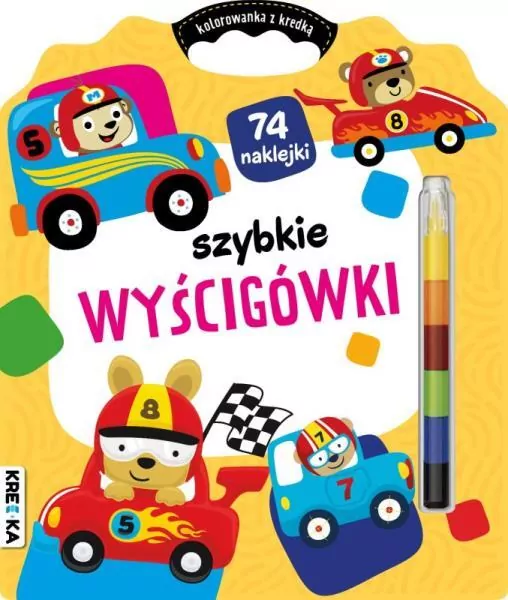 Kolorowanka z kredką. Szybkie wyścigówki - tantis.pl
