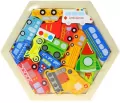 Układanka drewniana puzzle. Pojazdy - tantis.pl