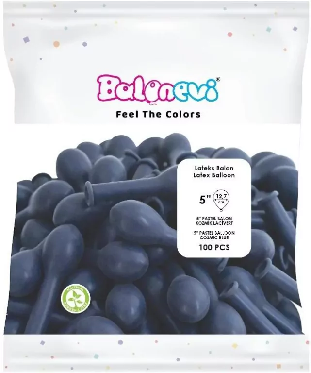 Balony lateksowe Pastel granat 12cm - tantis.pl