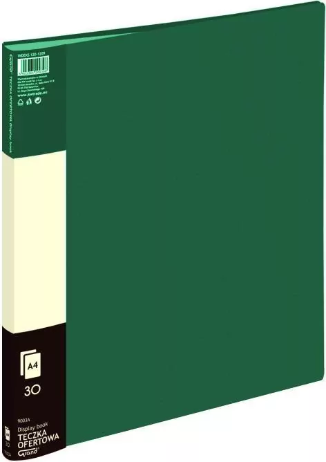 Teczka ofertowa 30 koszulek zielona GRAND - tantis.pl