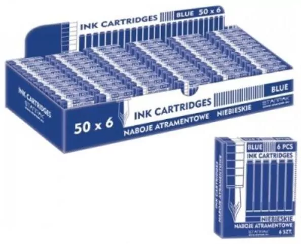 Naboje do piór krótkie niebieskie - tantis.pl