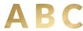 Baner Alfabet złoty 14cm - tantis.pl