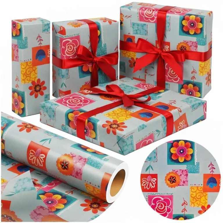 Papier kwiaty Kolorowy Ogród X-Strong 38cmx20m - tantis.pl