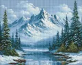 Diamentowa mozaika - Mroźny oddech lasu 40x50cm - tantis.pl