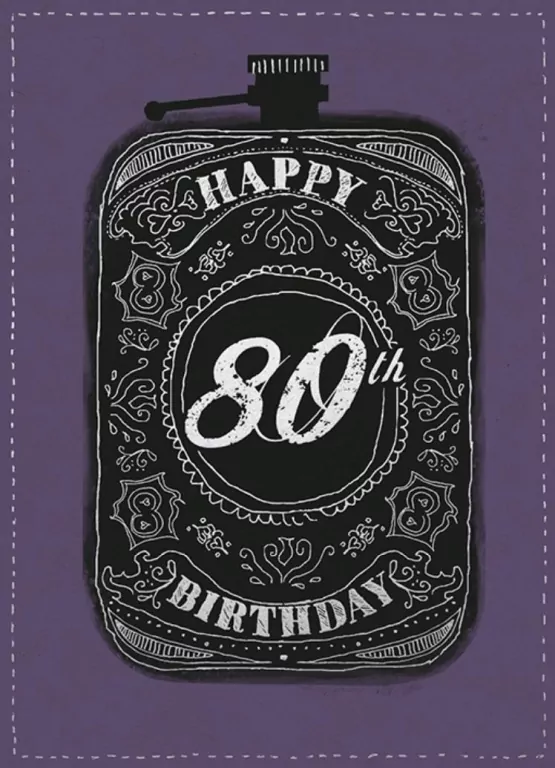 Karnet B6 z kopertą. Urodziny 80 - tantis.pl