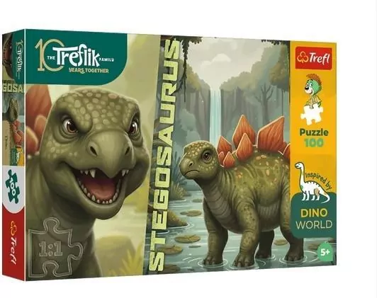 Puzzle 100 Inspired By Dino World TREFL - tantis.pl