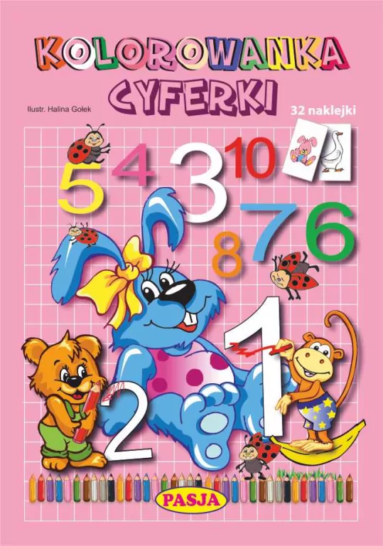 Kolorowanka cyferki PASJA - tantis.pl