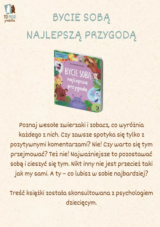 Bycie sobą najlepszą przygodą. Zwierzaki o tym, co ważne - tantis.pl