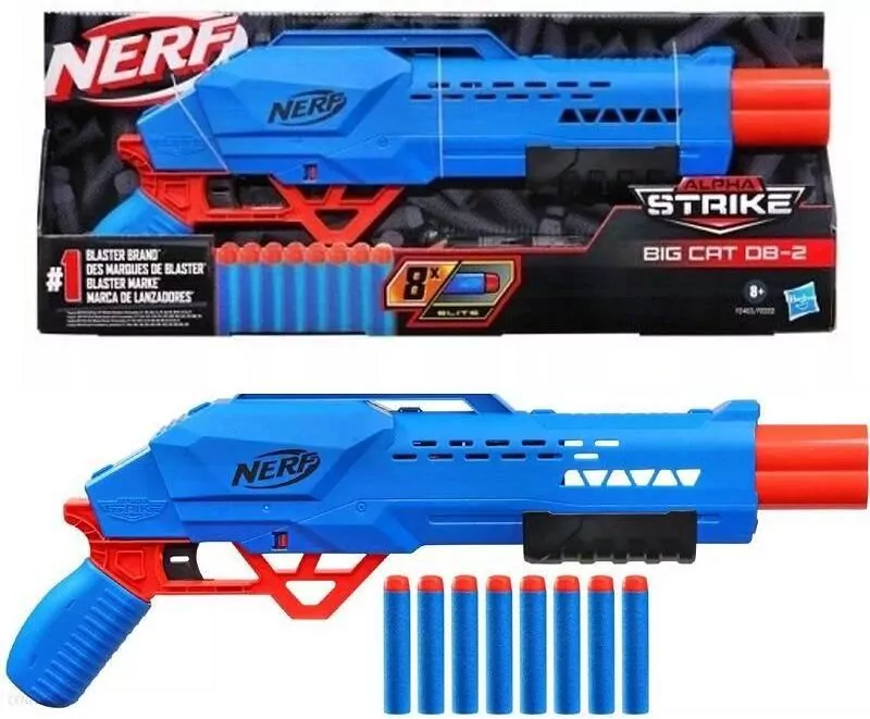 Pistolet Wyrzutnia NERF Alpha Strike Big Cat DB-2 F2463 HASBRO - tantis.pl
