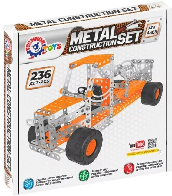Klocki konstrukcyjne metalowe Truck ciężarówka 236el 4883 TechnoK mix p10 - tantis.pl