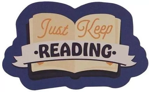 Pulteney Press Naklejka Vinyl Just Keep Reading - tantis.pl