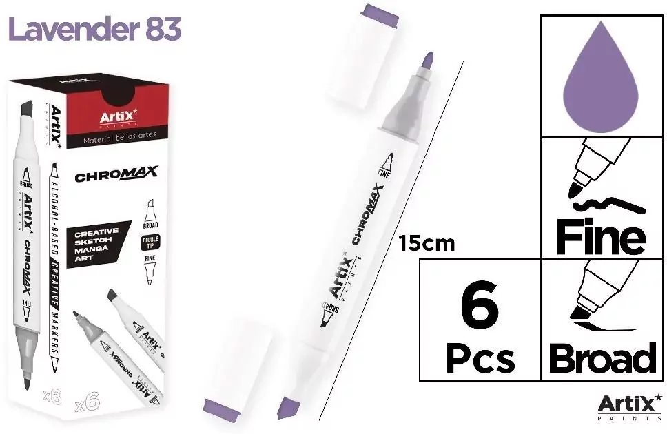 Marker Chromax z 2 końcówk. lavender 83 - tantis.pl