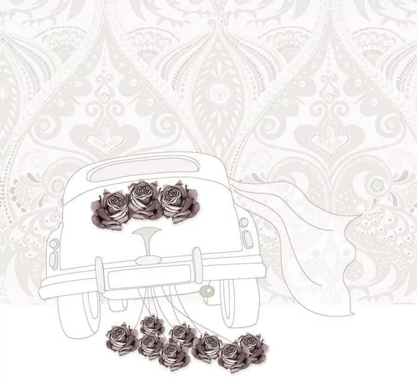 Karnet Swarovski kwadrat CL0115 Ślub samochód - tantis.pl