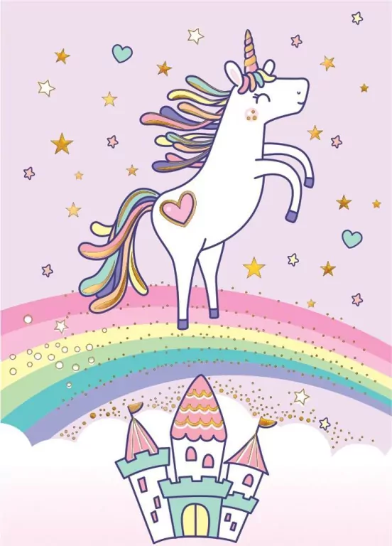 Karnet B8 mini Unicorn tęcza - tantis.pl