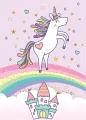 Karnet B8 mini Unicorn tęcza - tantis.pl
