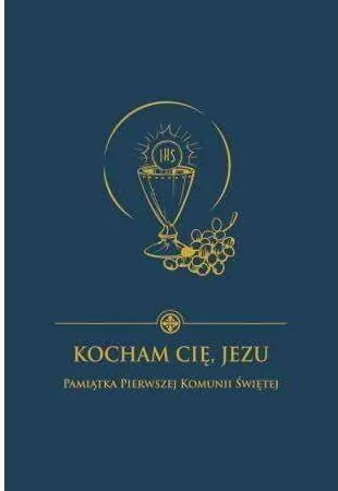 Kocham Cię Jezu. Pamiątka I Komunii Św. (granat) - tantis.pl
