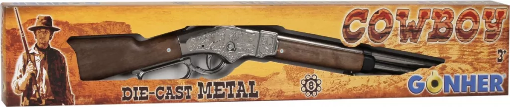 Strzelba kowbojska metalowa 8 naboi - tantis.pl