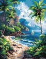 Malowanie po numerach - Tropikalny raj 40x50cm - tantis.pl